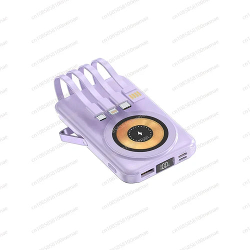 Power Bank Magnética 22.5W Ultra Rápida 4 em 1