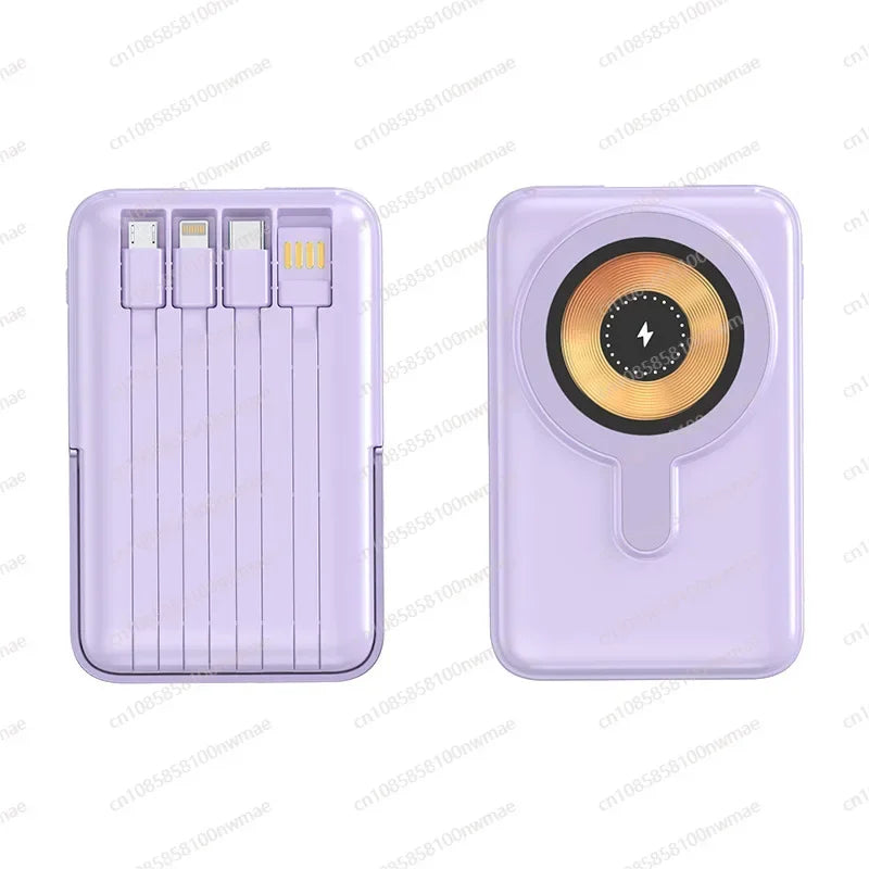 Power Bank Magnética 22.5W Ultra Rápida 4 em 1