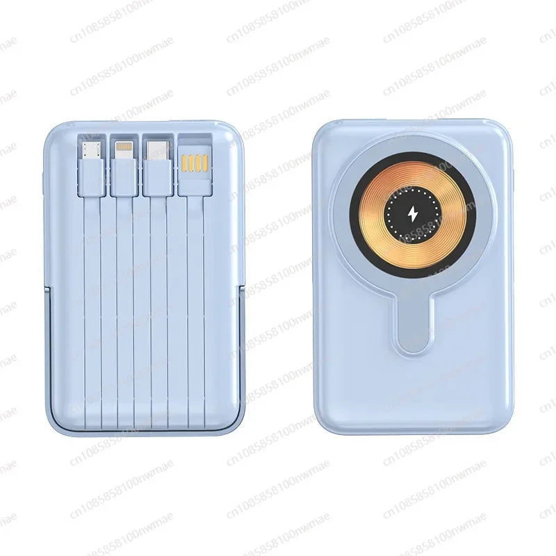 Power Bank Magnética 22.5W Ultra Rápida 4 em 1